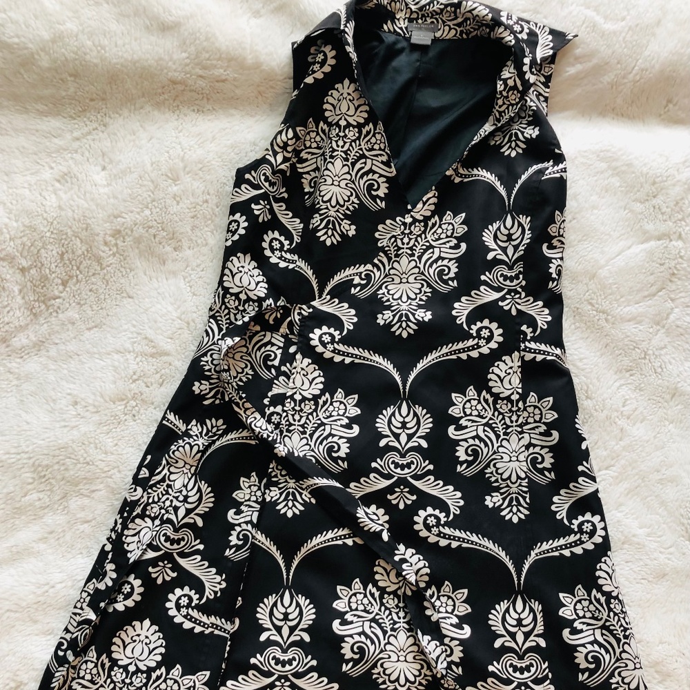 black and white Wrap dress
